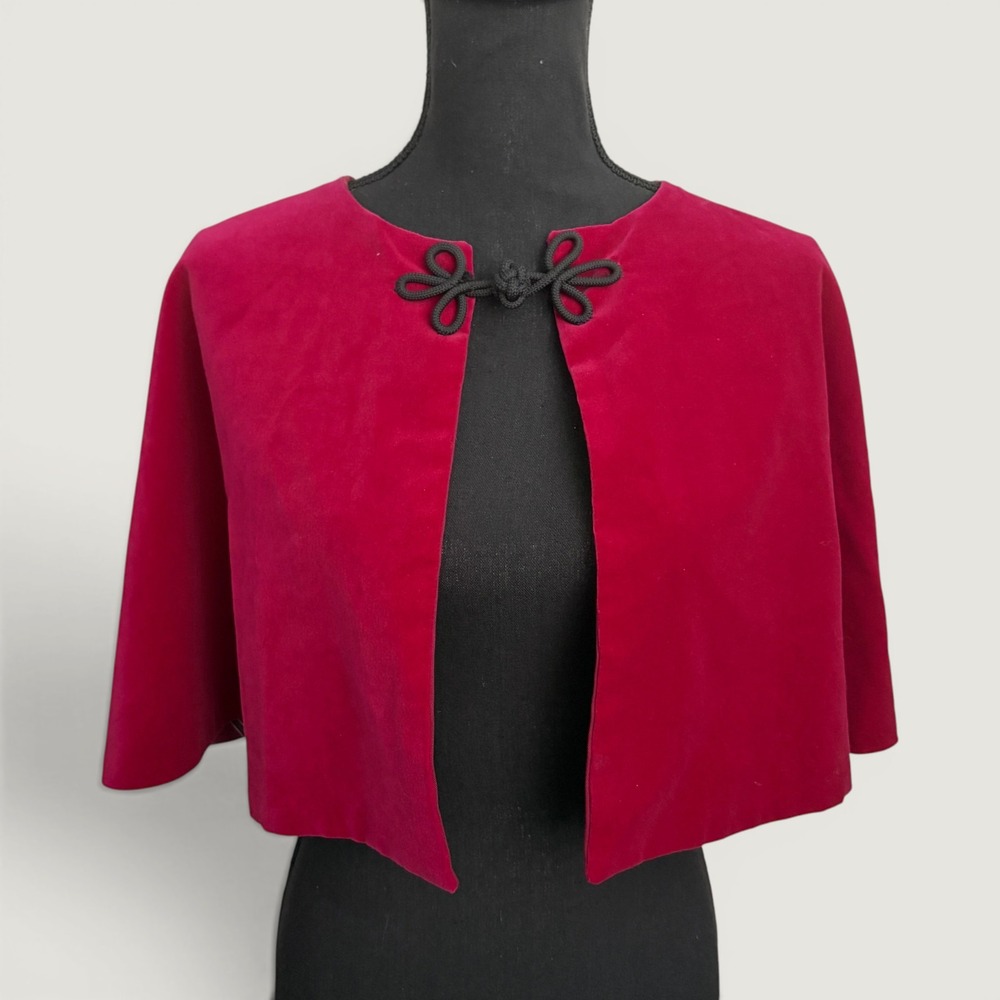 Unbranded Red Velvet Caroler Christmas Capelet‎ Womens One Size Reversible Cape